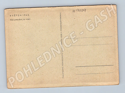 Postcard 1945 Our President Returns Commemorative (M9109)