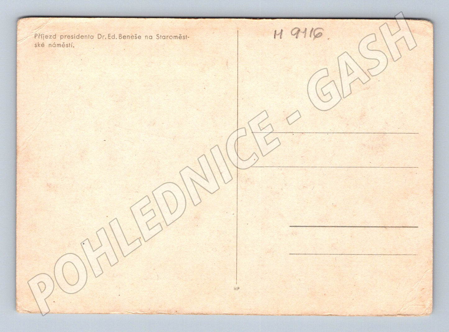 Pohlednice příjezd prezidenta Beneše na Staromák (M9116)