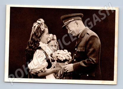Postcard Beneš President children in traditional costumes (M9128)