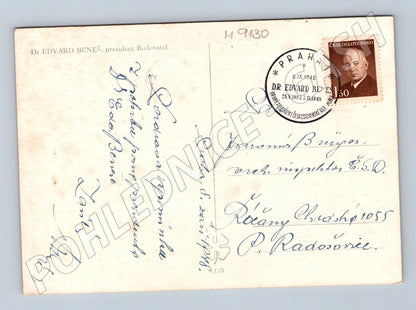 Pohlednice Edvard Beneš 1948 razítko známka (M9130)