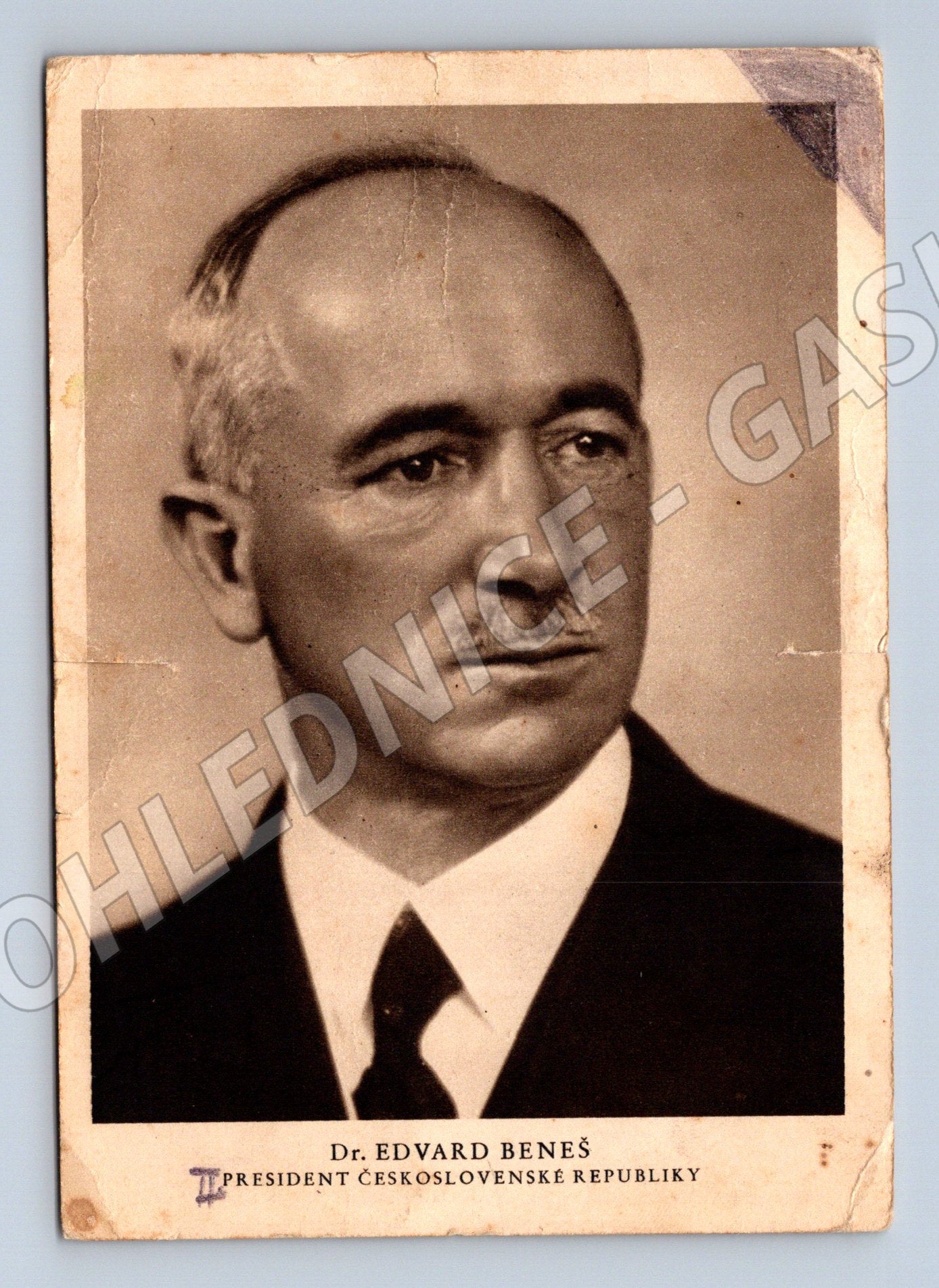 Pohlednice Dr Edvard Beneš prezident portrét (M9132)