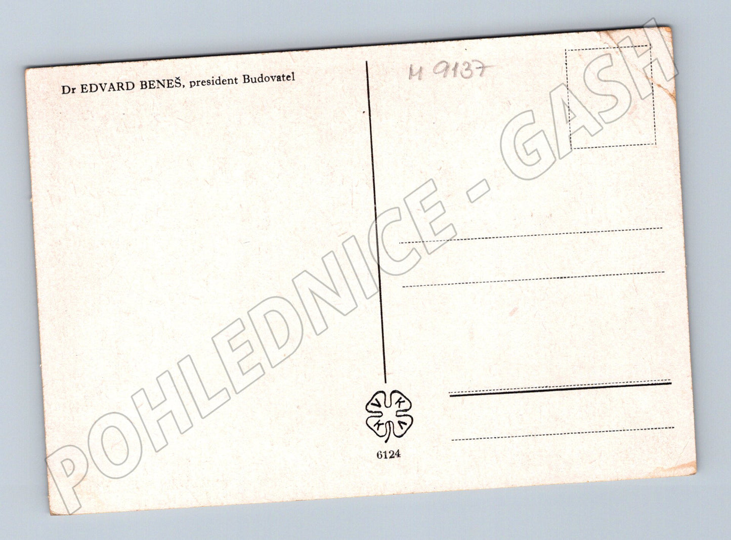 Pohlednice Dr Edvard Beneš prezident originál (M9137)