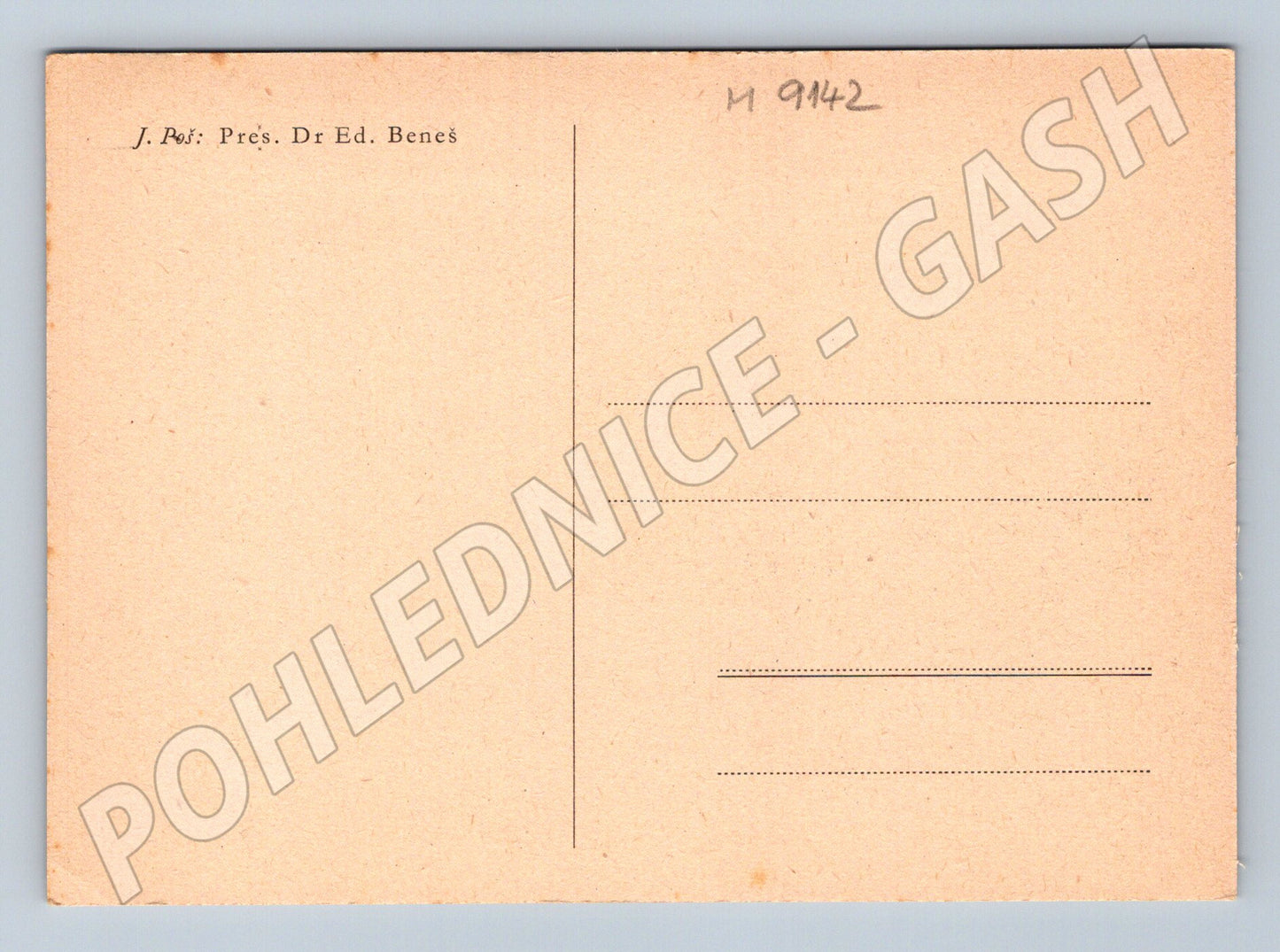 Postcard Dr Edvard Beneš portrait, unused (M9142)