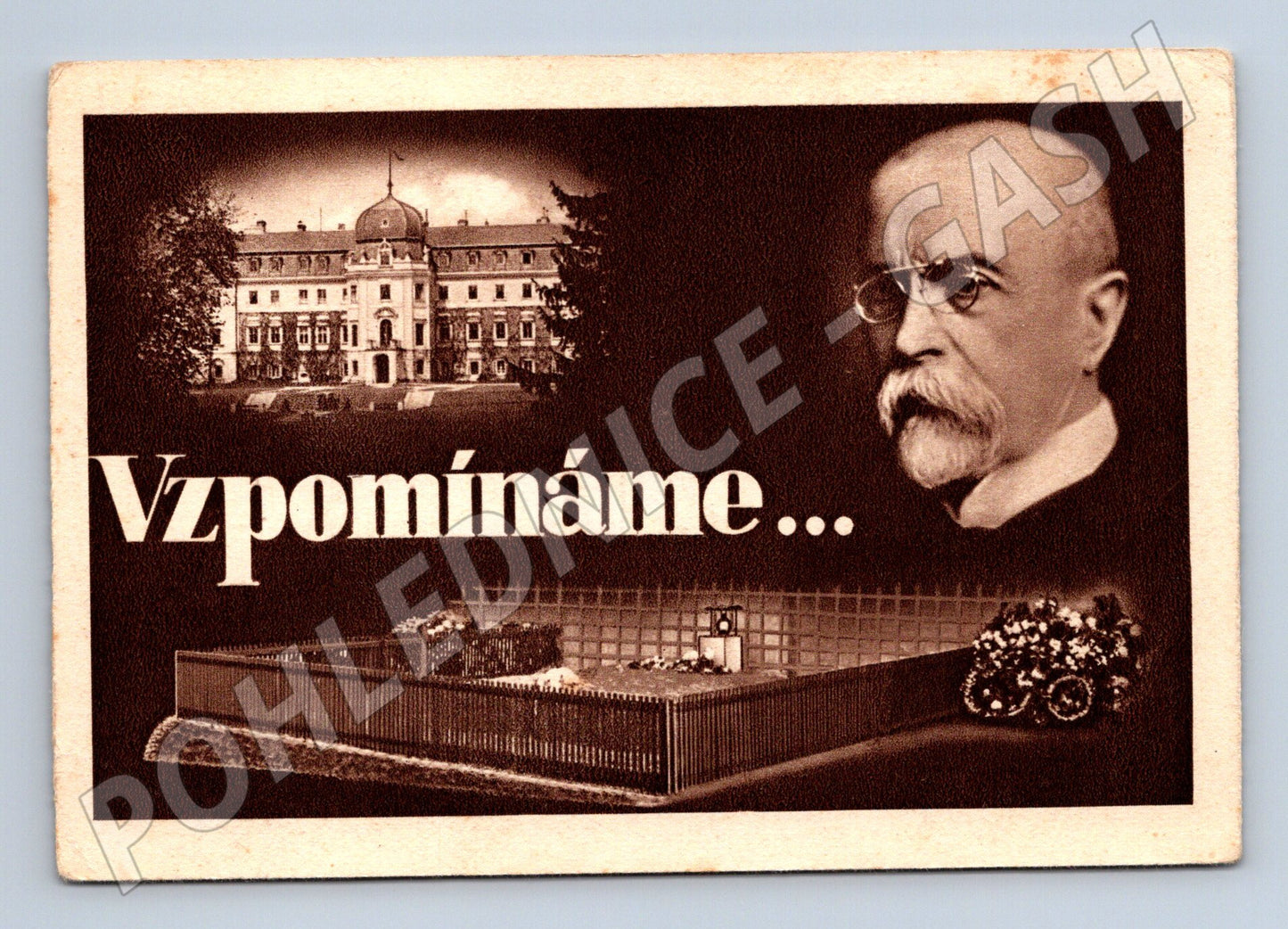 Pohlednice T G Masaryk Lány hrob presidenta (M9144)