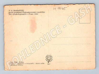 Postcard Masaryk Congress of Legionnaires Prague 1928 (M9145)