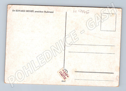 Postcard Edvard Beneš President Builder (M9146)