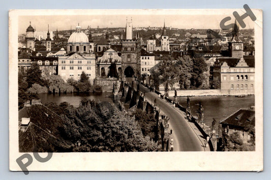 Pohlednice Praha Karlův most rok 1950 (M915)