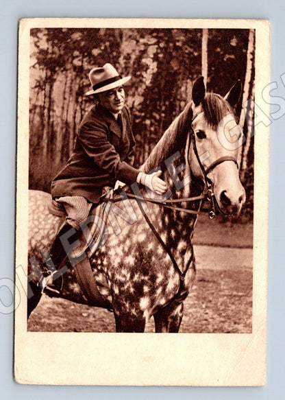 Pohlednice Edvard Beneš na koni historická (M9151)