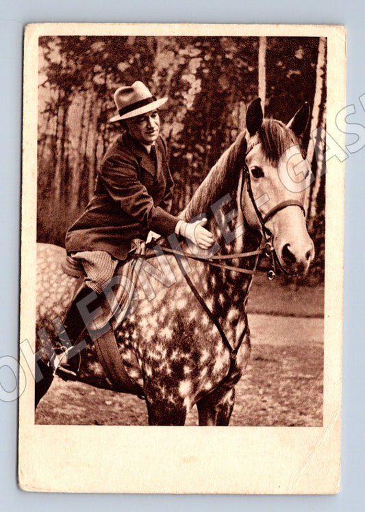 Postcard Edvard Beneš on horseback, historical (M9151)