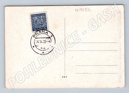 Postcard TG Masaryk President Prague 1937 (M9152)