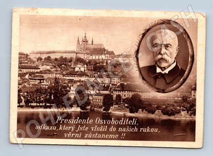 Pohlednice Praha Hradčany prezident Osvoboditel (M9154)