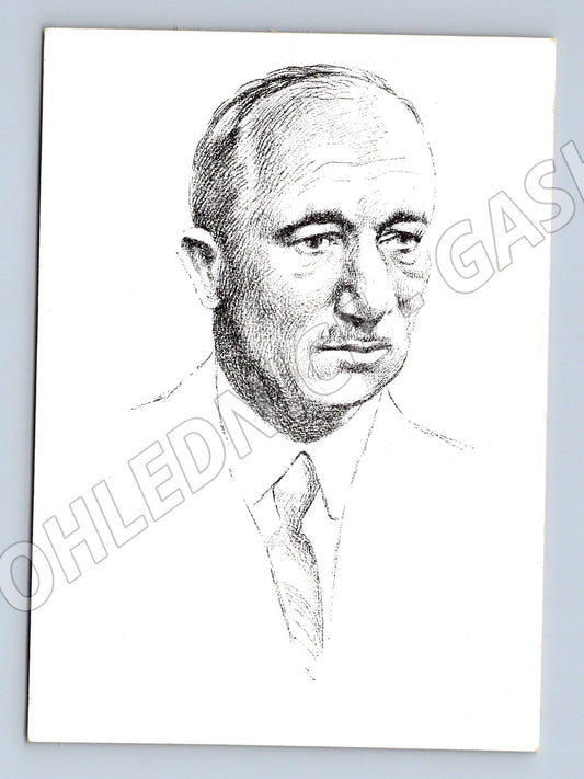 Postcard Dr Edvard Beneš portrait historical (M9165)
