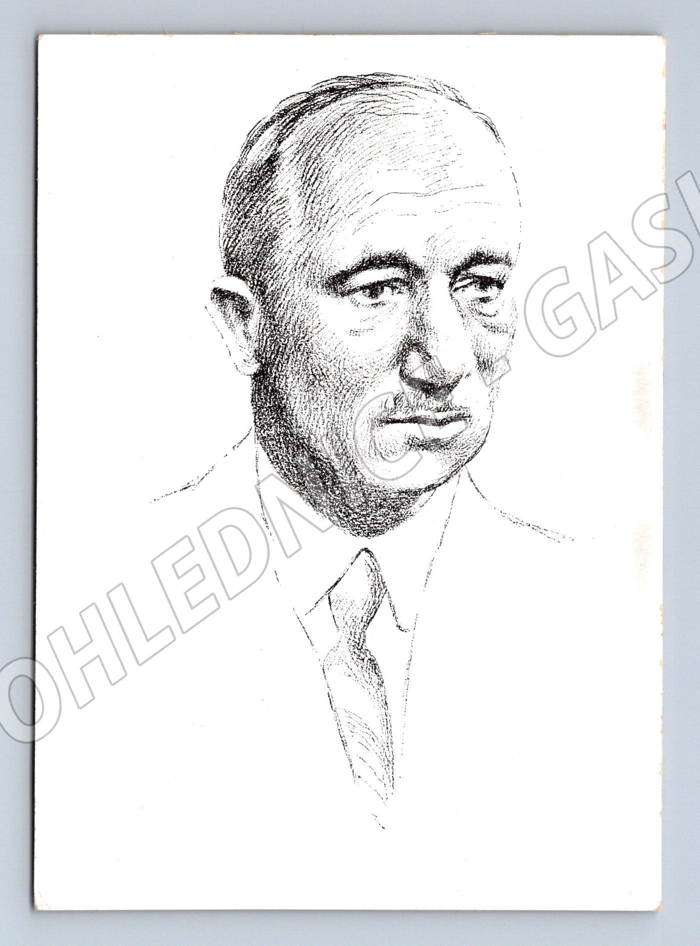 Postcard President Beneš portrait collector's item (M9166)