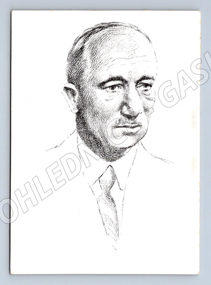 Postcard President Beneš portrait collector's item (M9166)