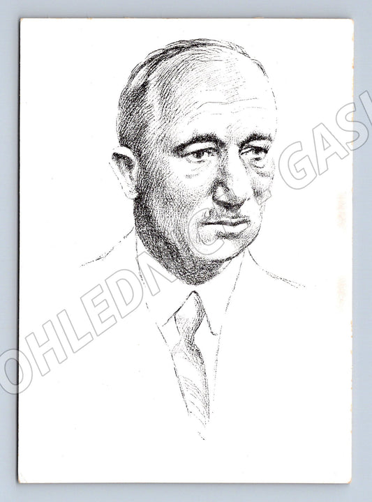 Postcard President Beneš portrait collector's item (M9166)