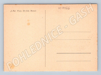 Postcard President Beneš portrait collector's item (M9166)