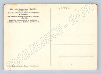 Postcard Bystrička, Masaryk family house (M9177)