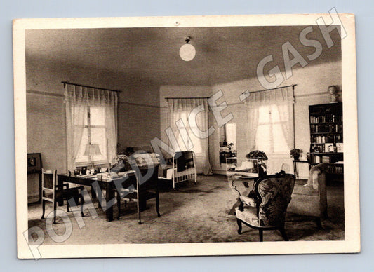 Postcard of Masaryk Lány's study and bedroom (M9178)