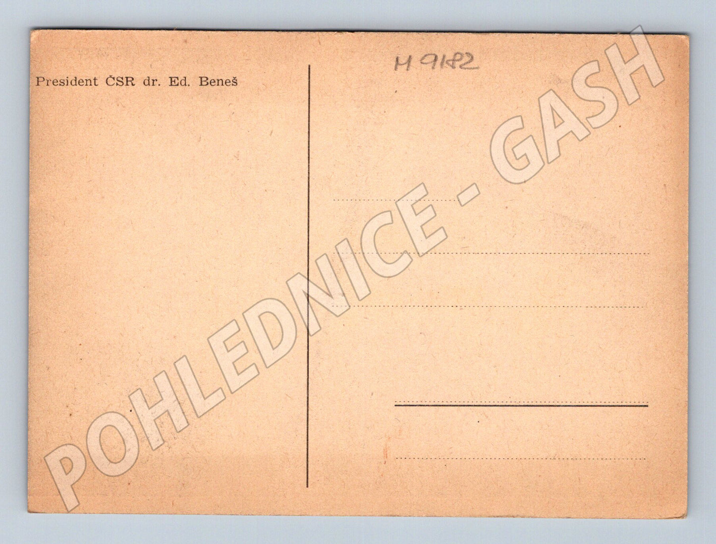 Postcard President of the Czechoslovak Republic Edvard Beneš original (M9182)