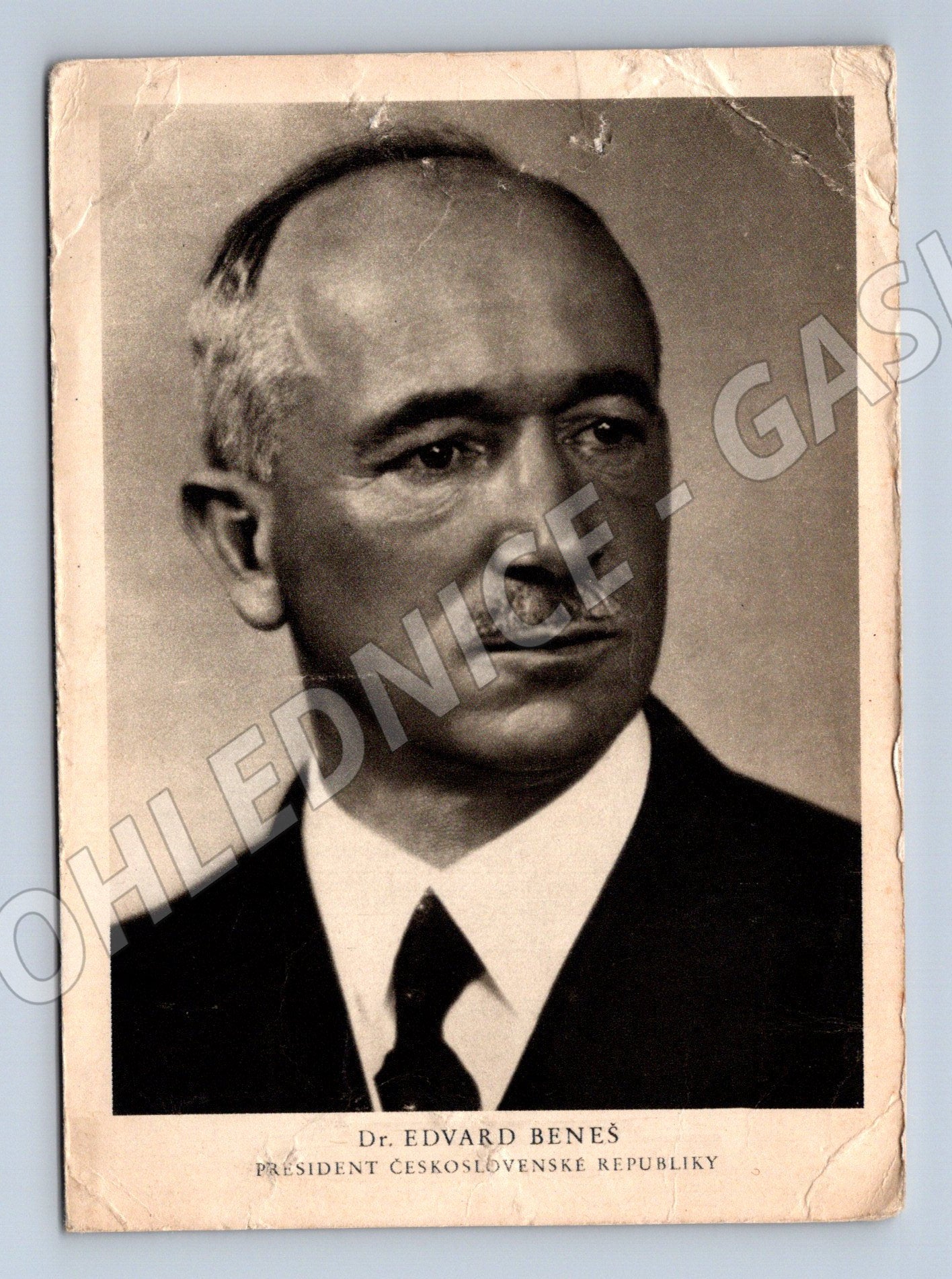 Postcard Dr Edvard Beneš President of the Czechoslovak Republic (M9183)