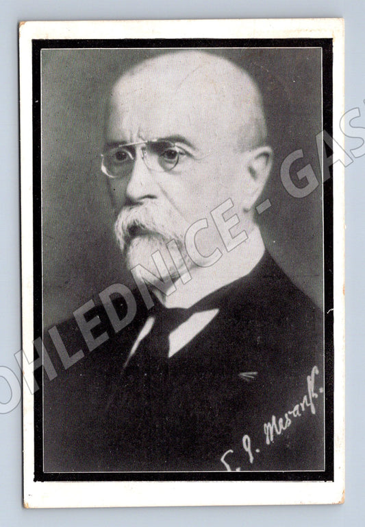 Postcard TG Masaryk funeral 1937 postmark (M9184)
