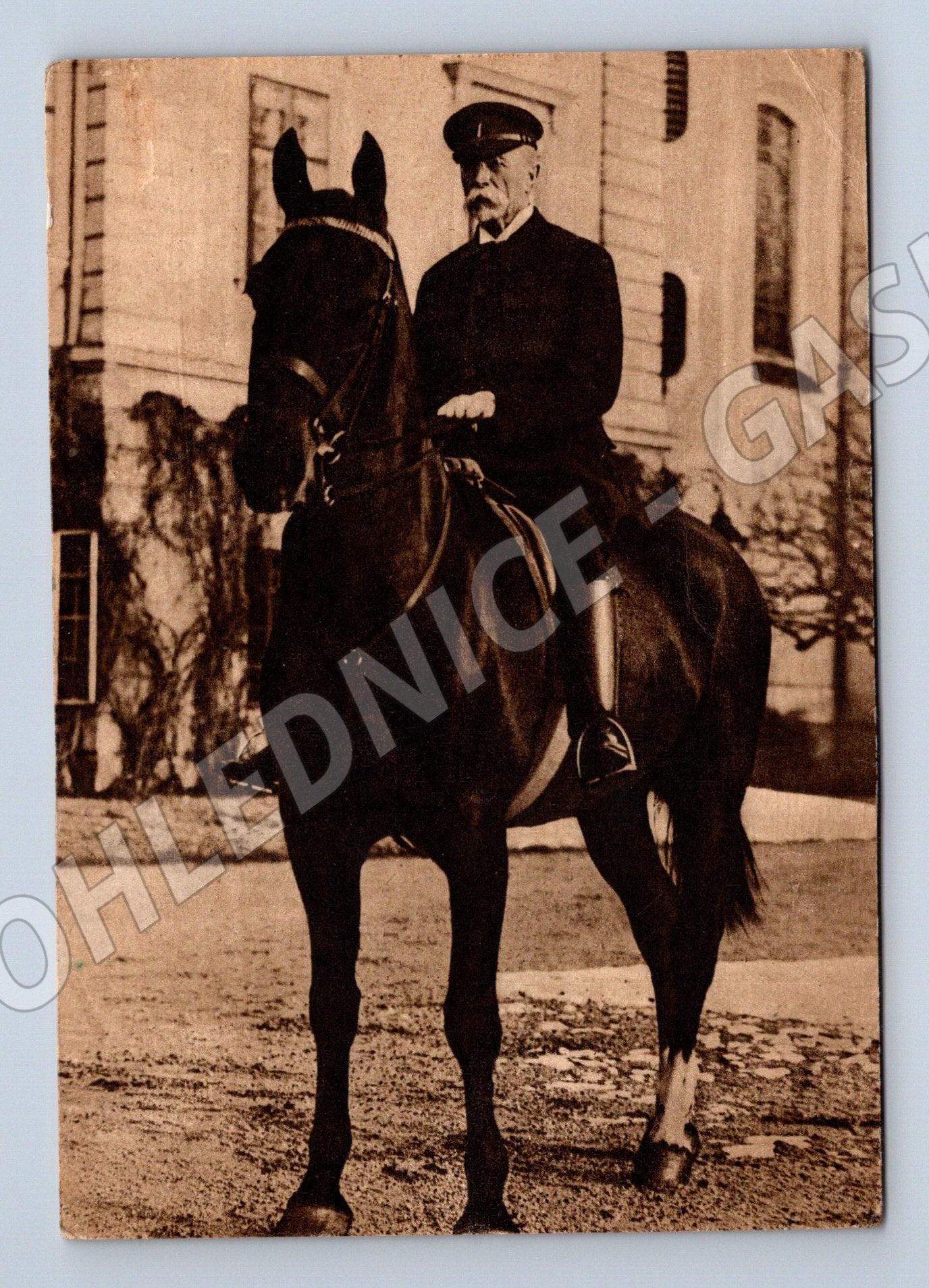 Postcard TG Masaryk on horseback President (M9185)