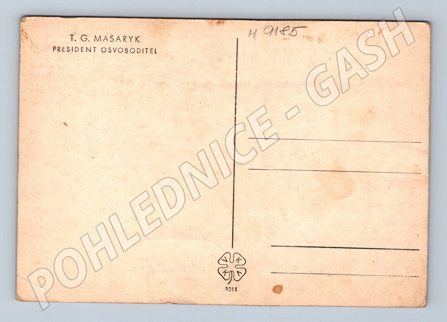 Postcard TG Masaryk on horseback President (M9185)