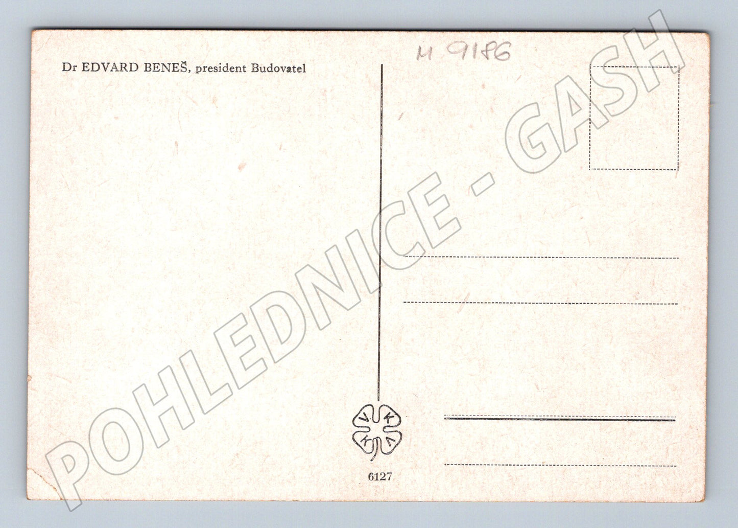 Pohlednice Dr Beneš s manželkou originál (M9186)