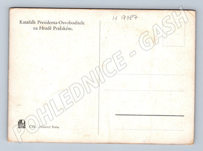 Postcard of the hearse of President Osvoboditel (M9187)