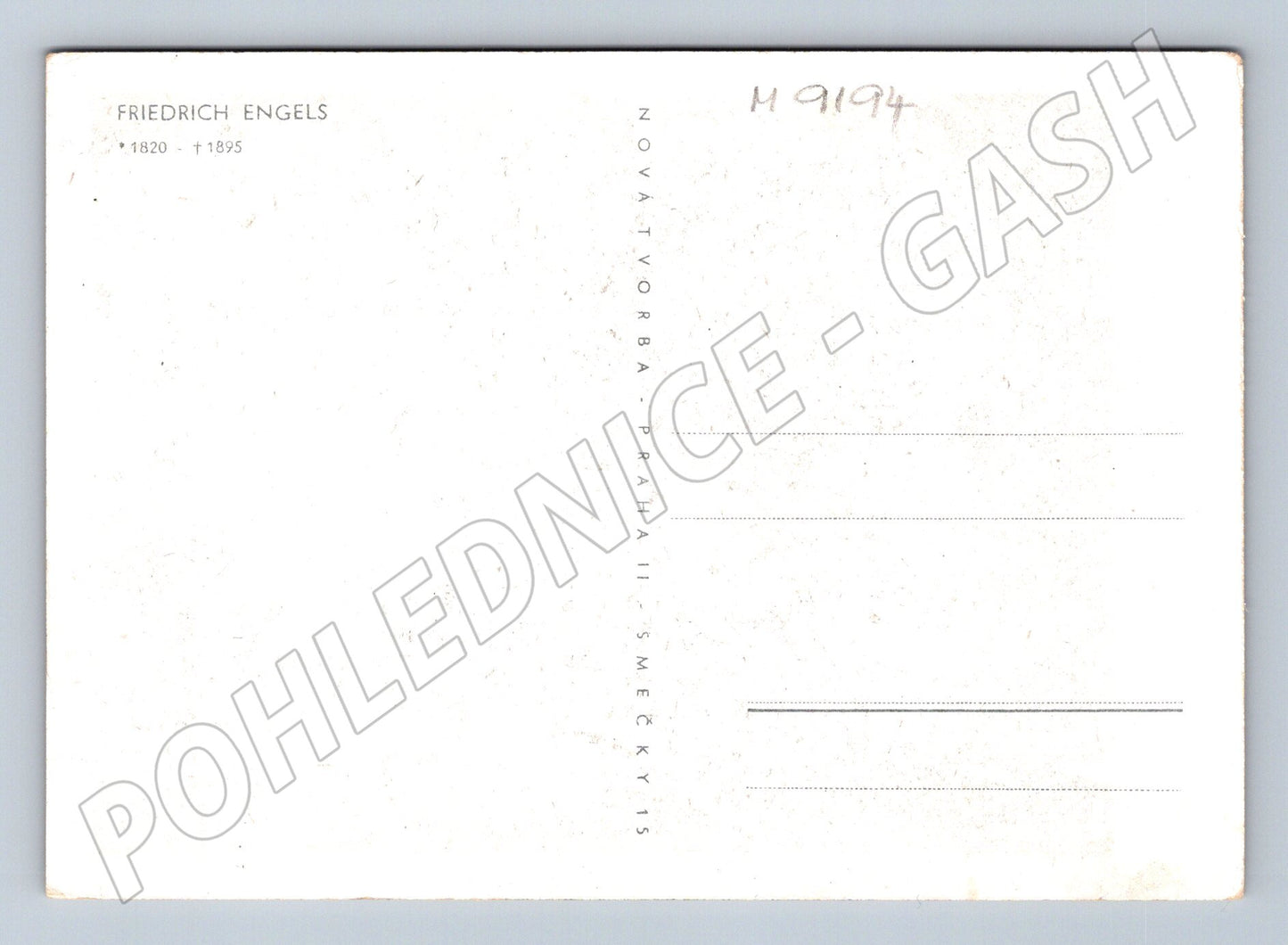 Postcard Friedrich Engels historical figure (M9194)