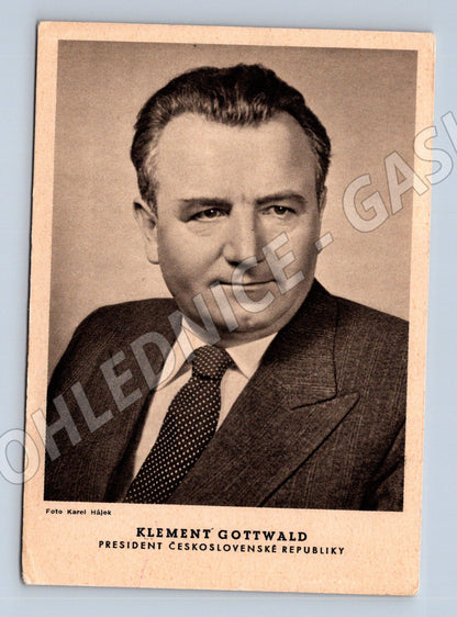 Postcard Klement Gottwald, President of the Czechoslovak Republic (M9195)