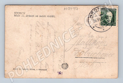 Postcard Alois Jirásek in Hronov original (M9197)
