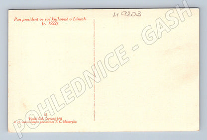 Pohlednice T G Masaryk knihovna Lány 1922 (M9203)