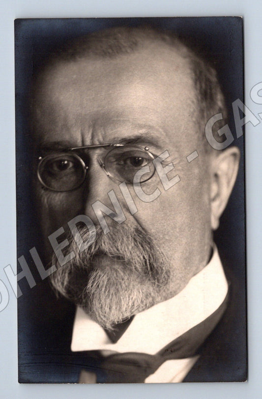 Postcard TG Masaryk first president bromography (M9207)