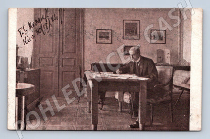 Postcard TG Masaryk at the table, the first president (M9209)