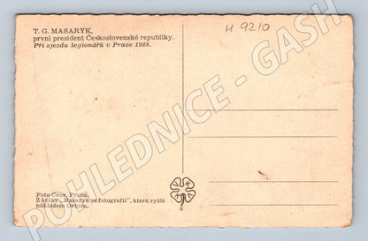 Pohlednice T G Masaryk sjezd legionářů Praha 1928 (M9210)