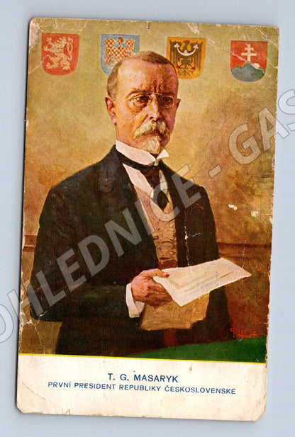Postcard TG Masaryk, first president of the Czechoslovak Republic (M9212)
