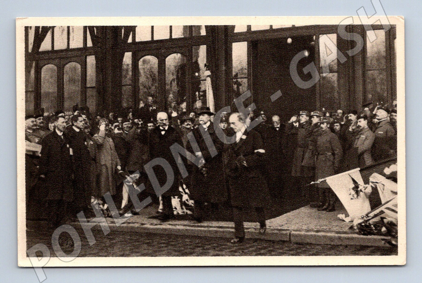 Postcard Arrival of TG Masaryk to Prague 1918 (M9221)