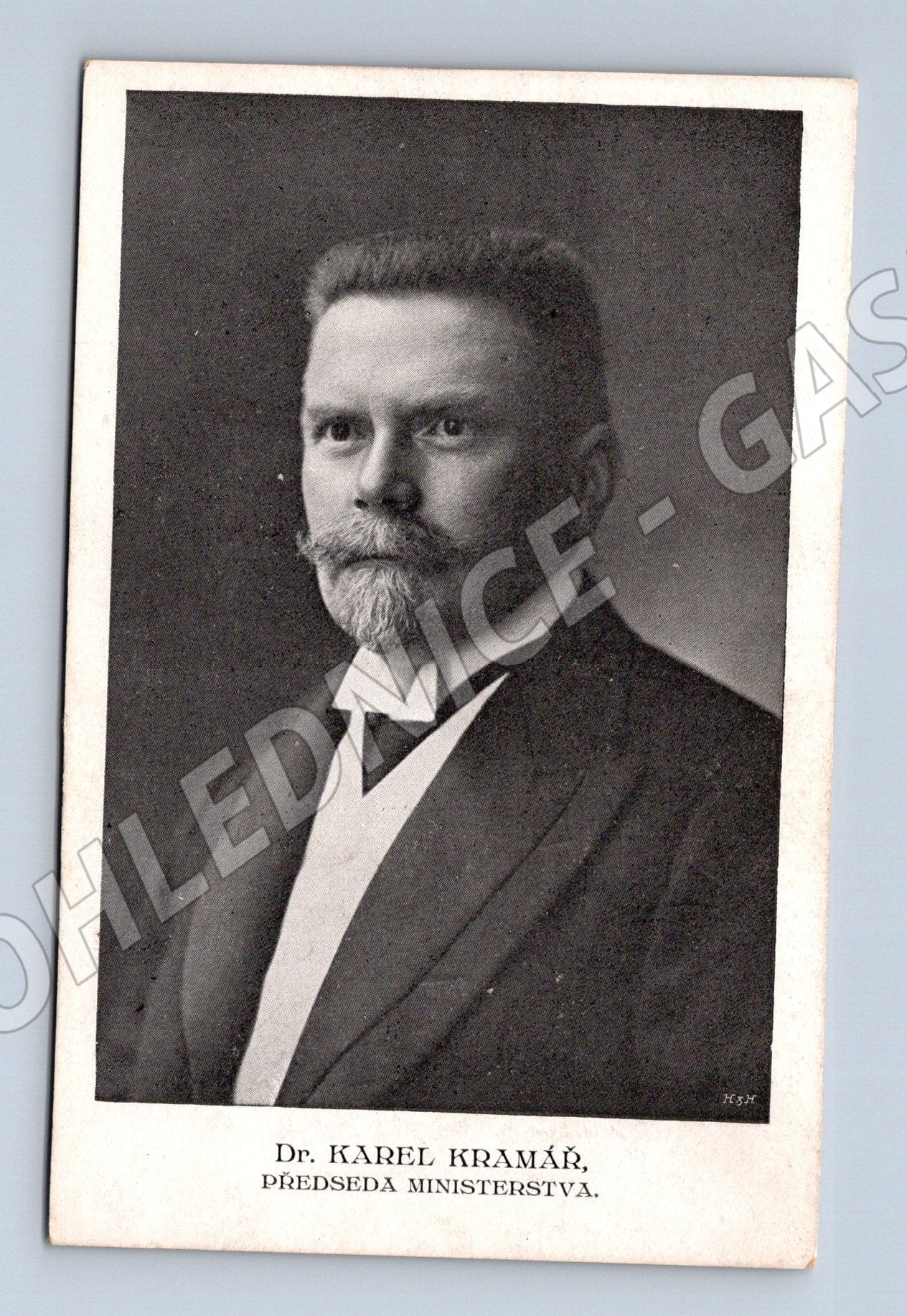 Postcard Karel Kramář portrait of the Prime Minister (M9225)