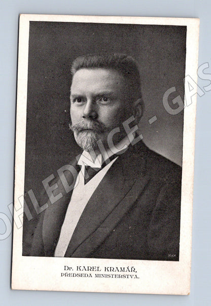 Postcard Karel Kramář portrait of the Prime Minister (M9225)