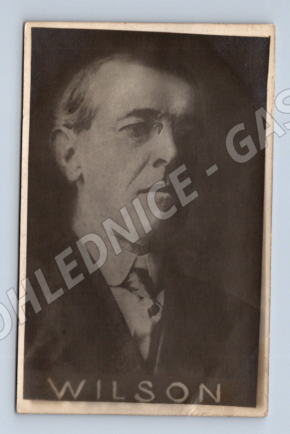 Postcard Woodrow Wilson portrait old print (M9229)