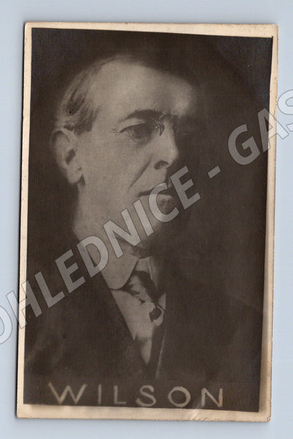 Postcard Woodrow Wilson portrait old print (M9229)
