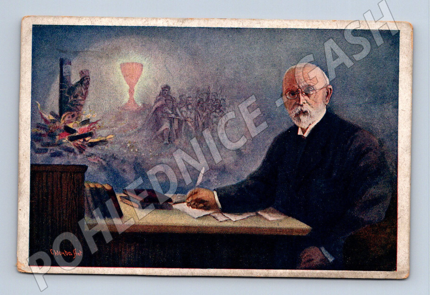 Postcard Alois Jirásek Pride Hussite motif (M9231)