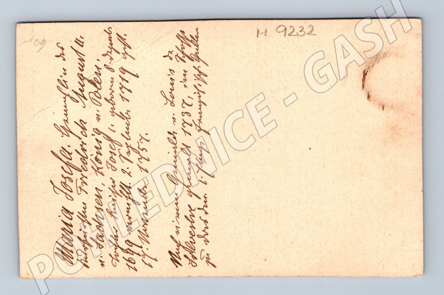 Pohlednice Marie Josefa Saská manželka Augusta III (M9232)