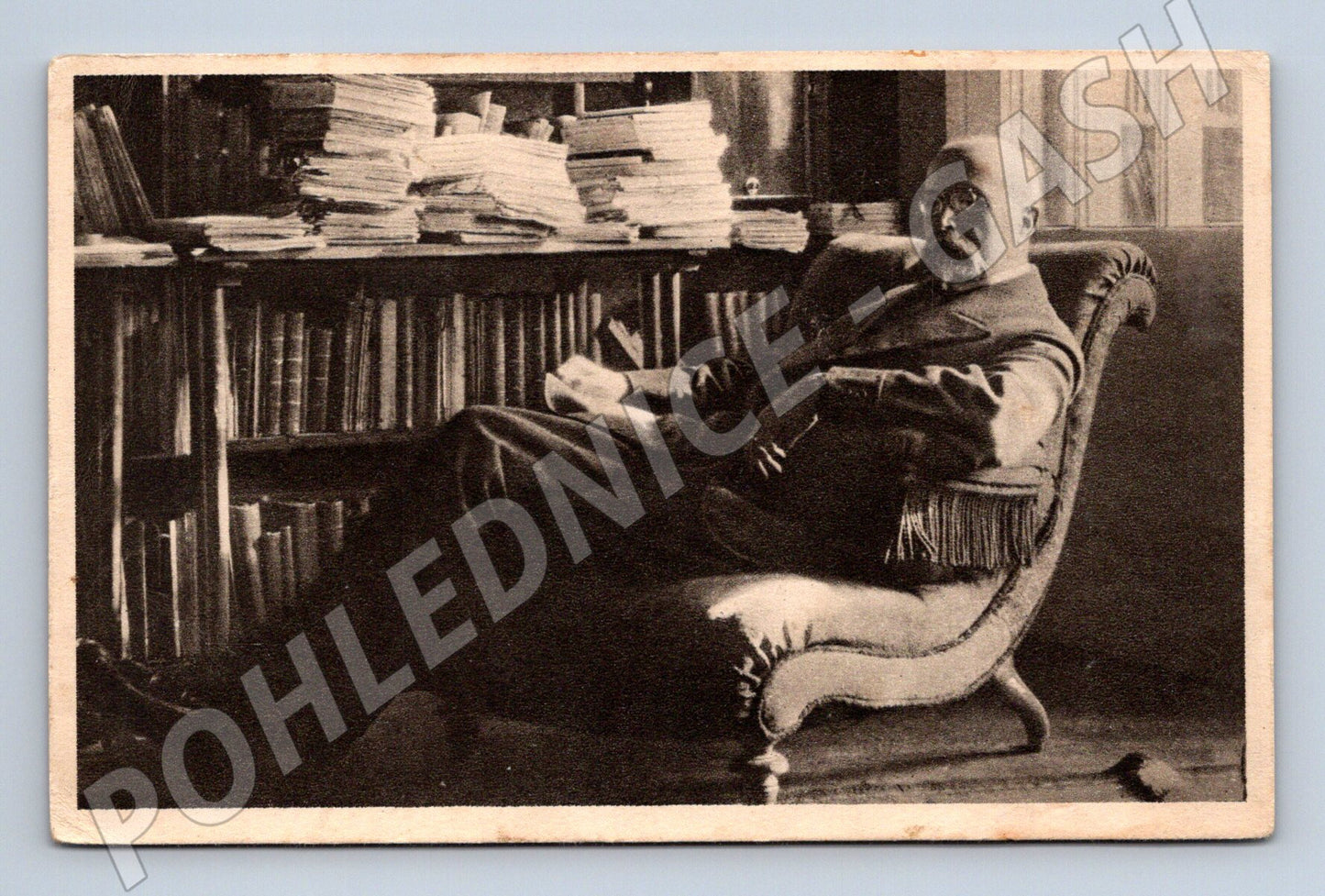Postcard TG Masaryk in his study, departure 1914 (M9240)