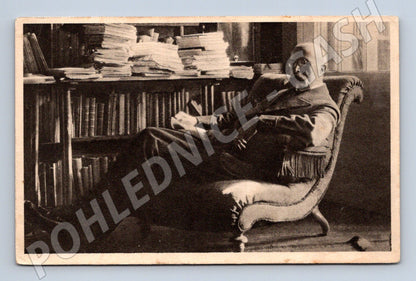 Postcard TG Masaryk in his study, departure 1914 (M9240)