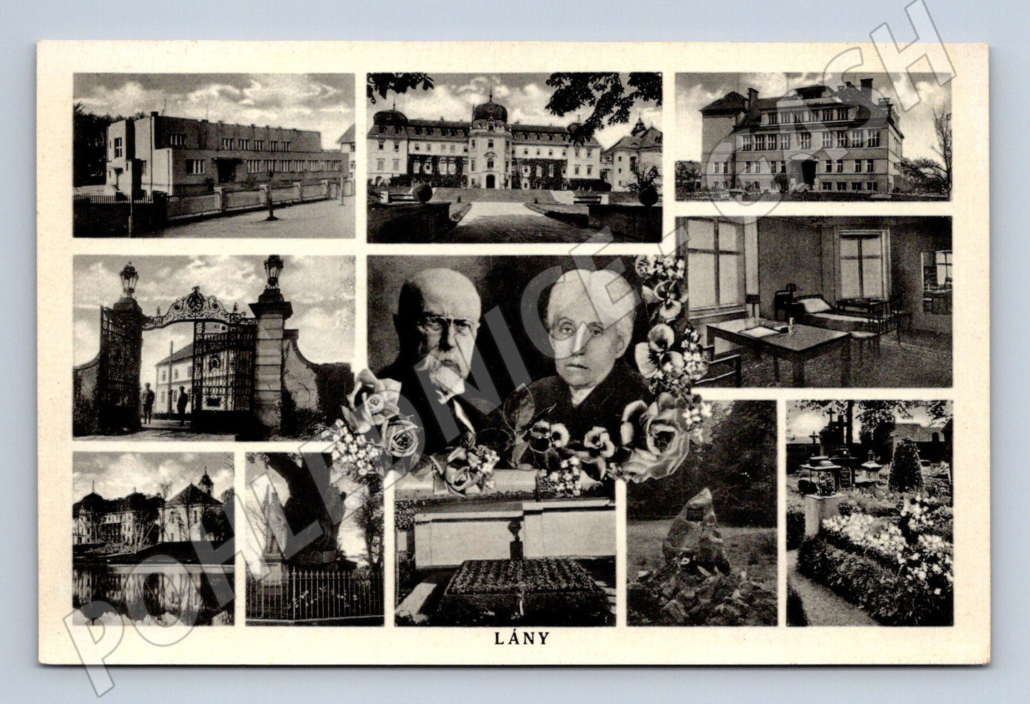 Pohlednice Lány T G Masaryk koláž míst (M9244)