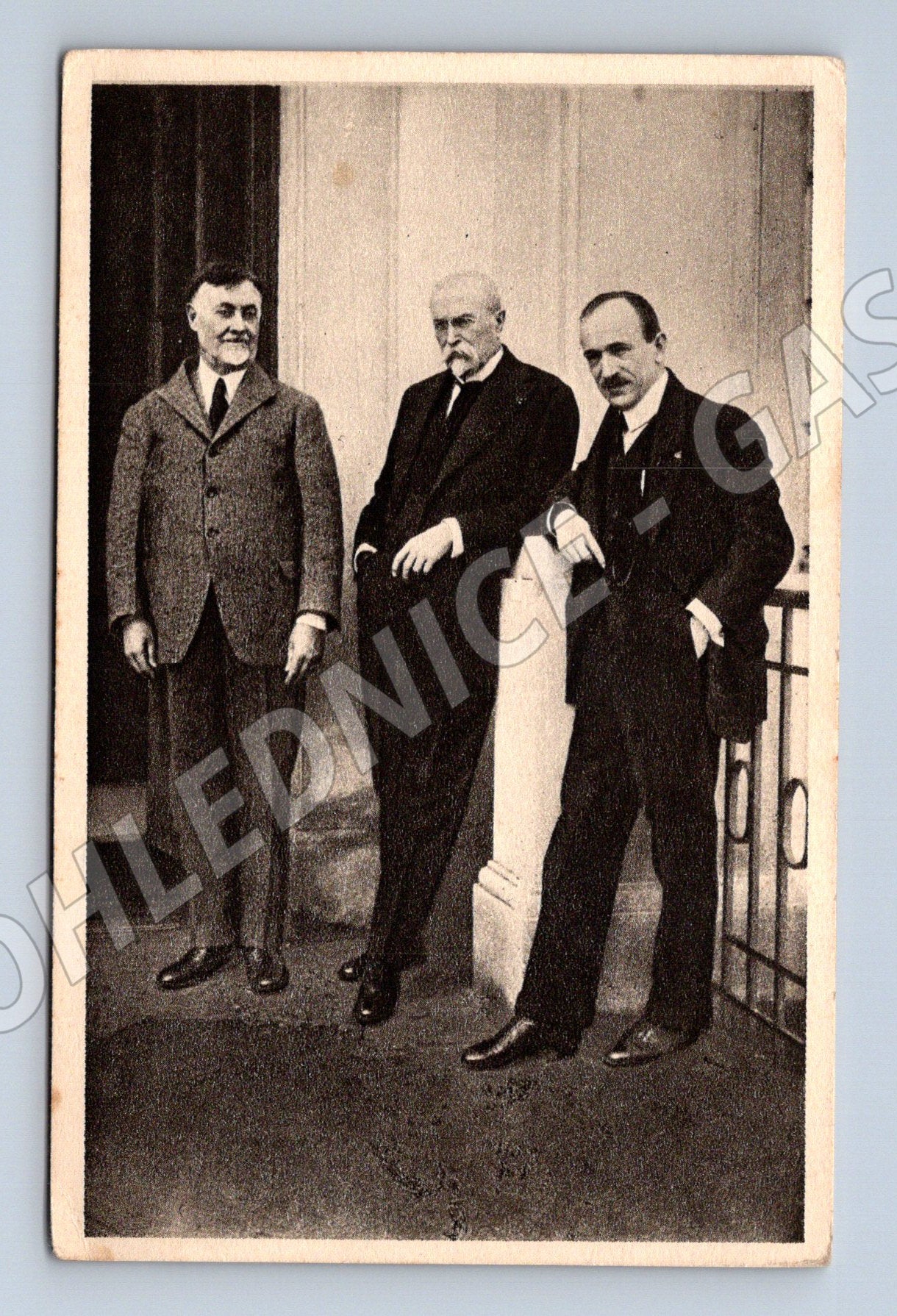 Pohlednice Masaryk Beneš a Cran Lány 1923 (M9247)