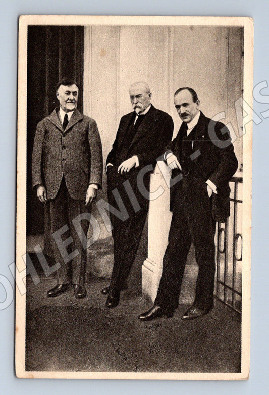 Pohlednice Masaryk Beneš a Cran Lány 1923 (M9247)