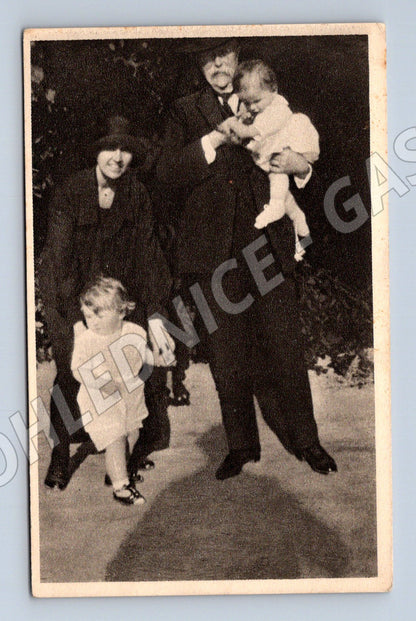Postcard Masaryk with grandchildren Montreux 1923 (M9248)
